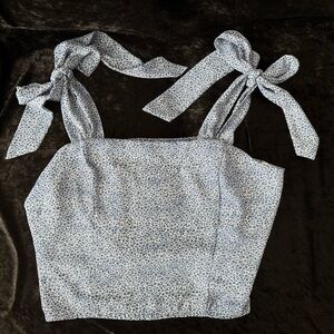 Floral Blue Women's Top